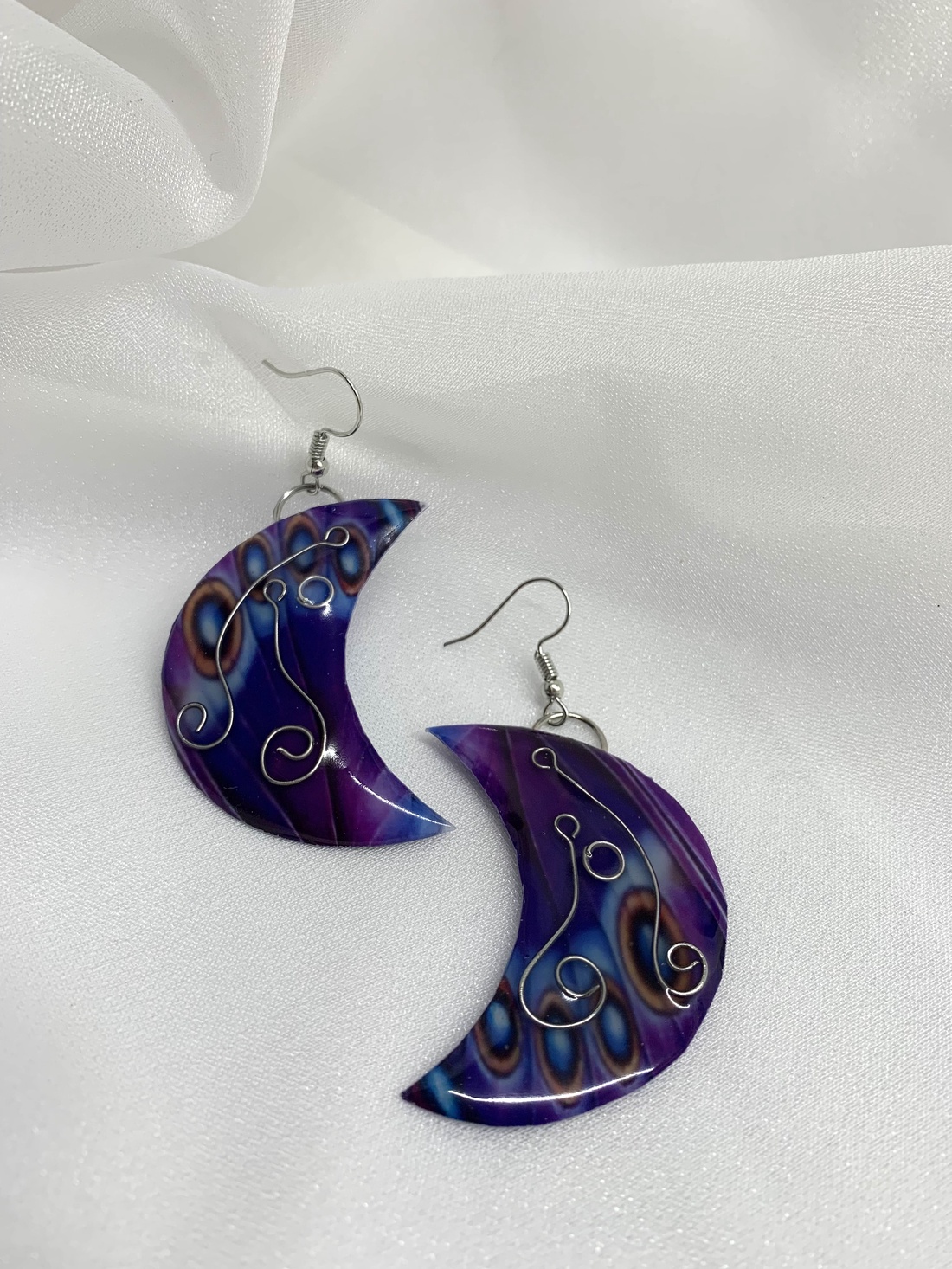 Cercei handmade unicat din rasina 00716 -  - Artynos.ro