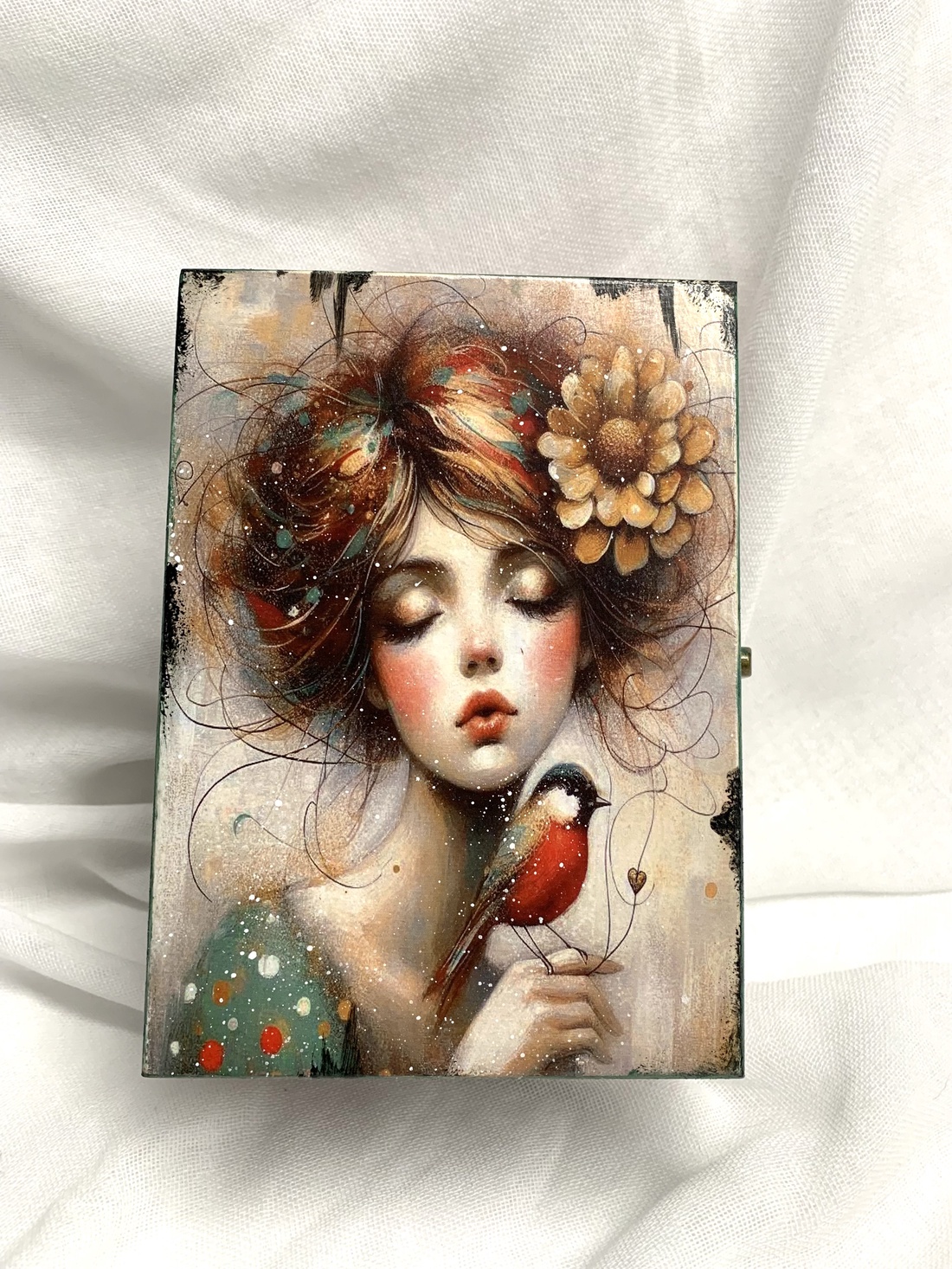 Cutie - caseta de bijuterii din lemn decorata manual 00819 - - Artynos.ro Cutie - caseta de bijuterii din lemn decorata manual 00819 - - Artynos.ro