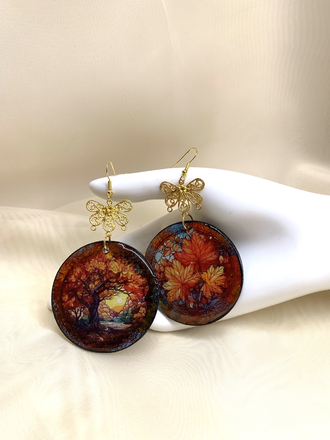 Agenda handmade unicat +cercei - casă & stil de viață - papetărie de hârtie - caiete și jurnal - Artynos.ro