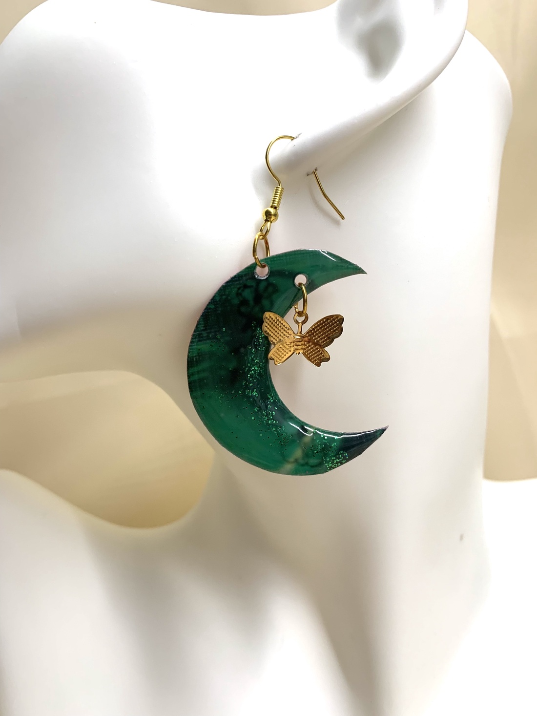 cercei soarele si luna  00679 - bijuterii - cercei - cercei din rășină - Artynos.ro