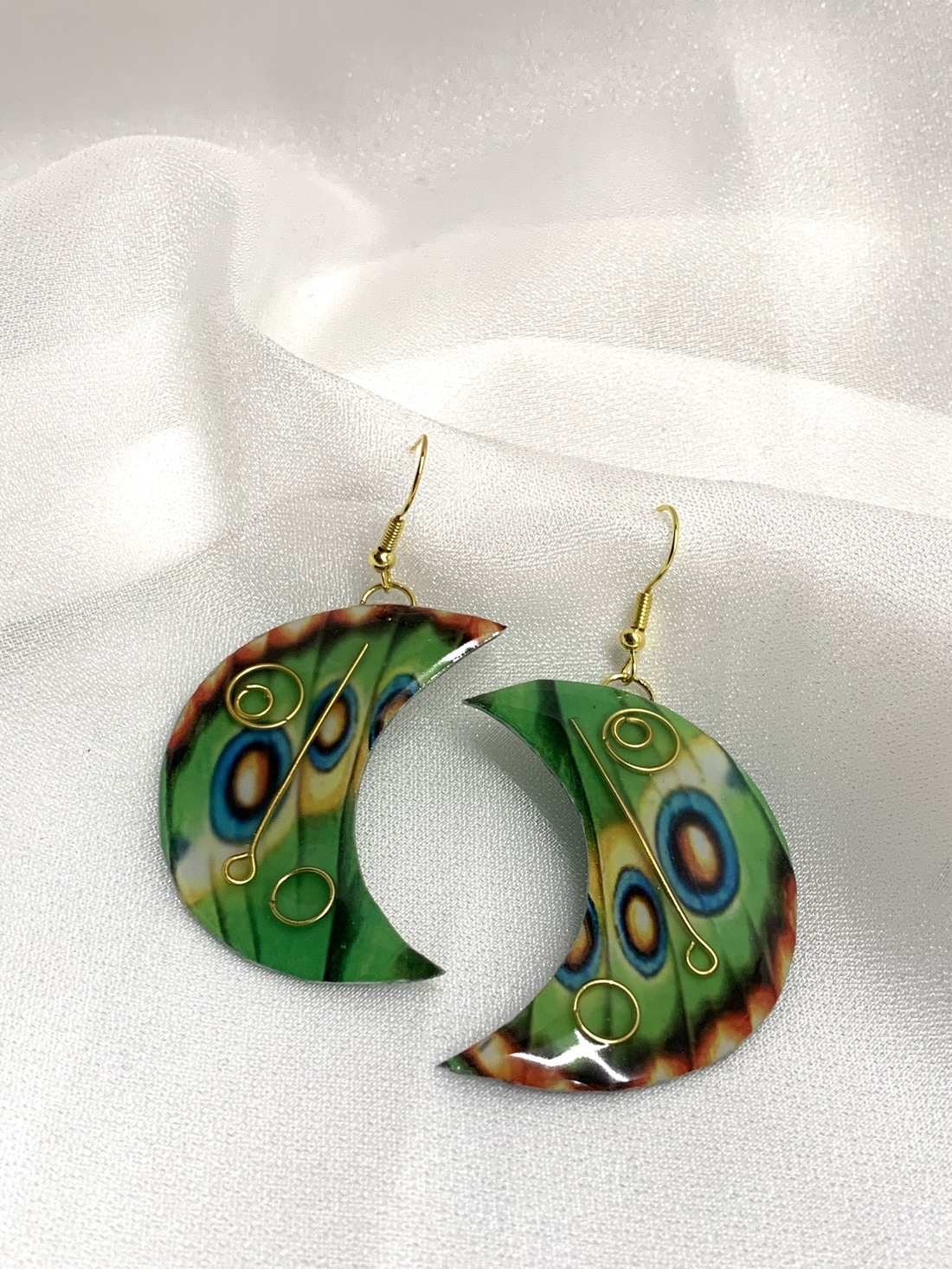 cercei handmade unicat din rășină   00676 - bijuterii - cercei din rășină - Artynos.ro