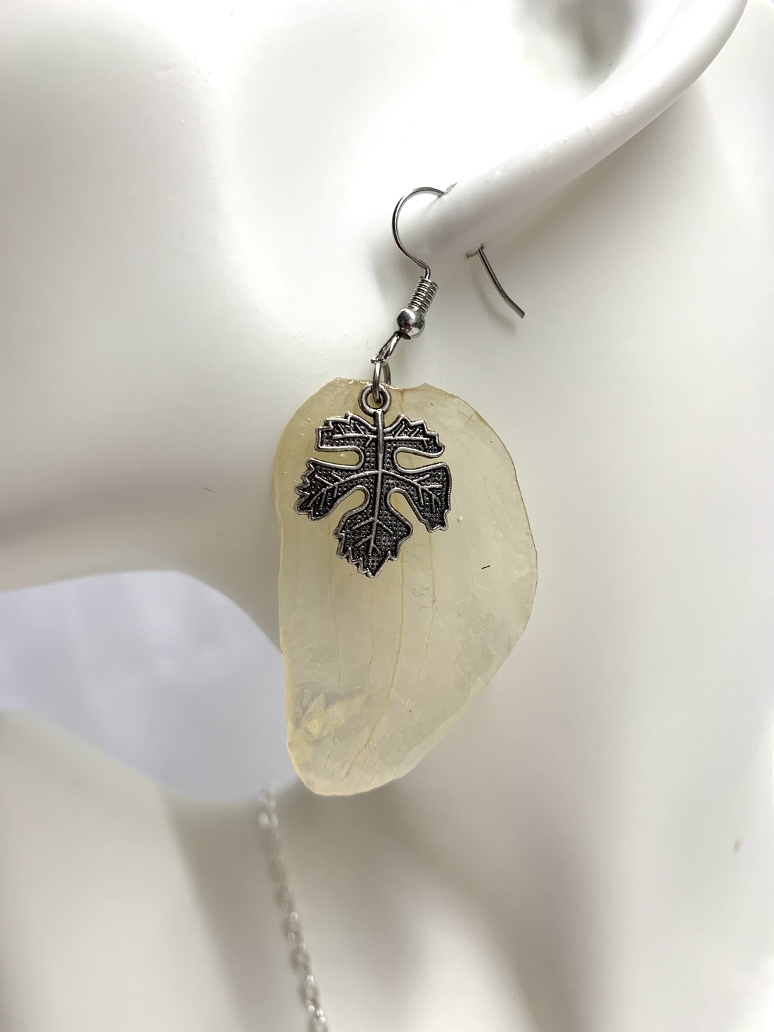 set bijuterii cu flori naturale Orhidee 00568 - bijuterii - seturi de bijuterii - Artynos.ro