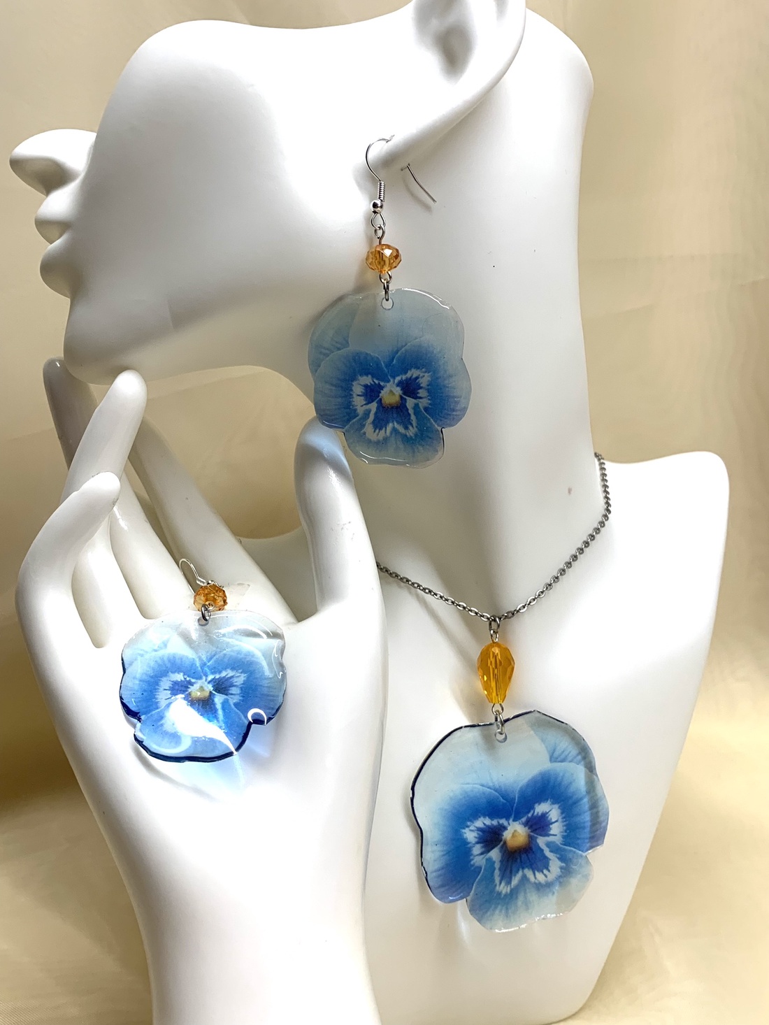 Set bijuterii handmade unicat din rășină 00521 - bijuterii - seturi de bijuterii - Artynos.ro