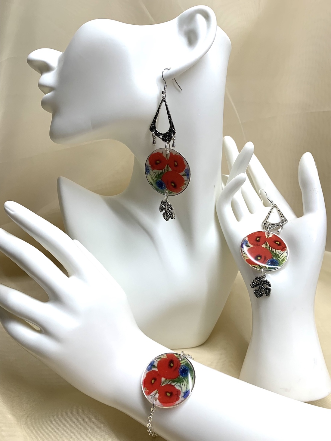 Set bijuterii handmade unicat din rășină 00507 - bijuterii - seturi de bijuterii - Artynos.ro