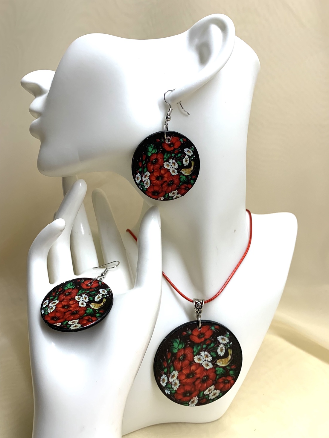 Set bijuterii handmade unicat 00895 - bijuterii - seturi de bijuterii - Artynos.ro