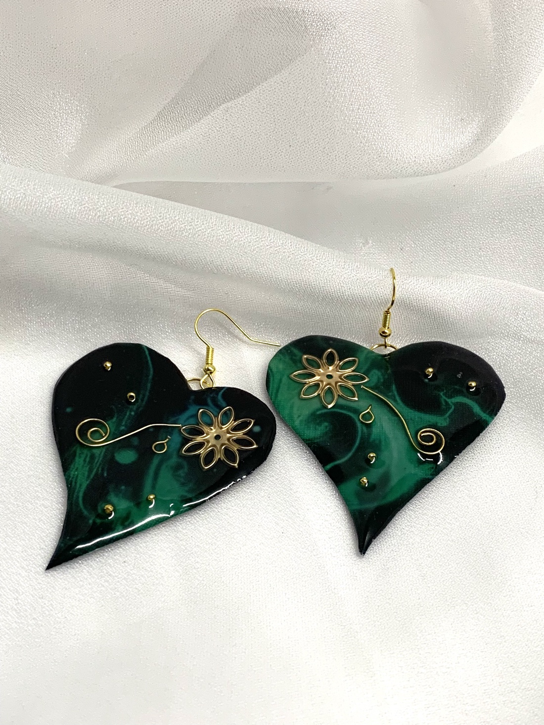 Cercei handmade unicat cu rasina 00978 -  - Artynos.ro