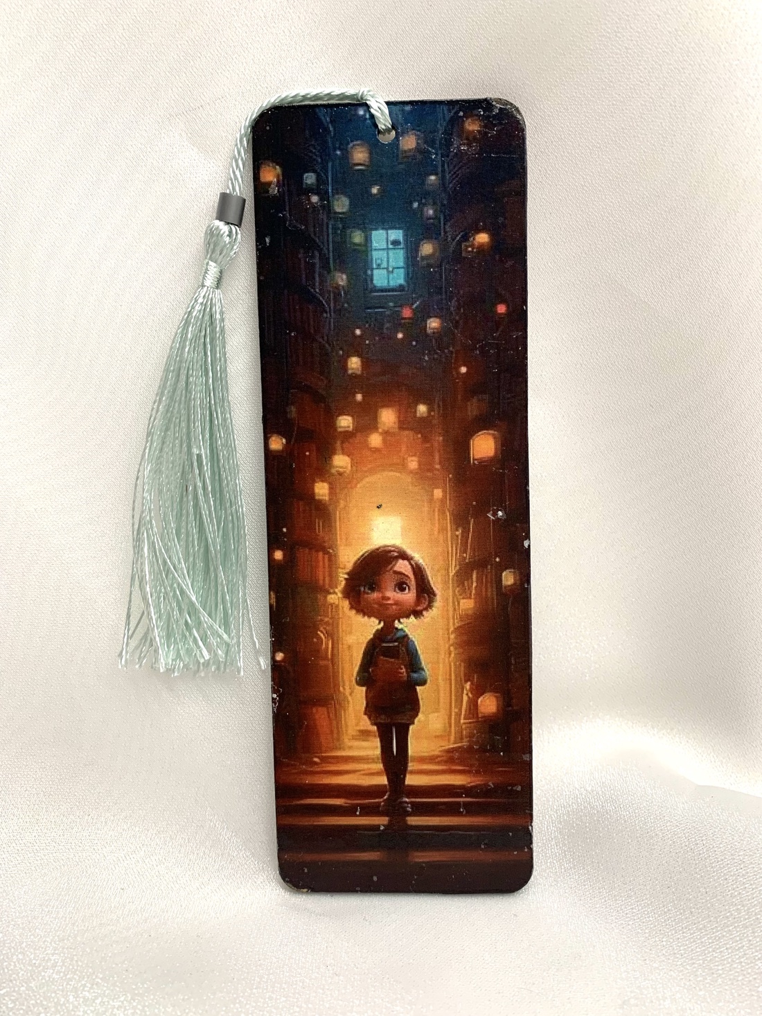 Semn de carte din lemn, decorat manua 00983 - cărți și creații cu tematică muzicală, cadouri - semn de carte - Artynos.ro