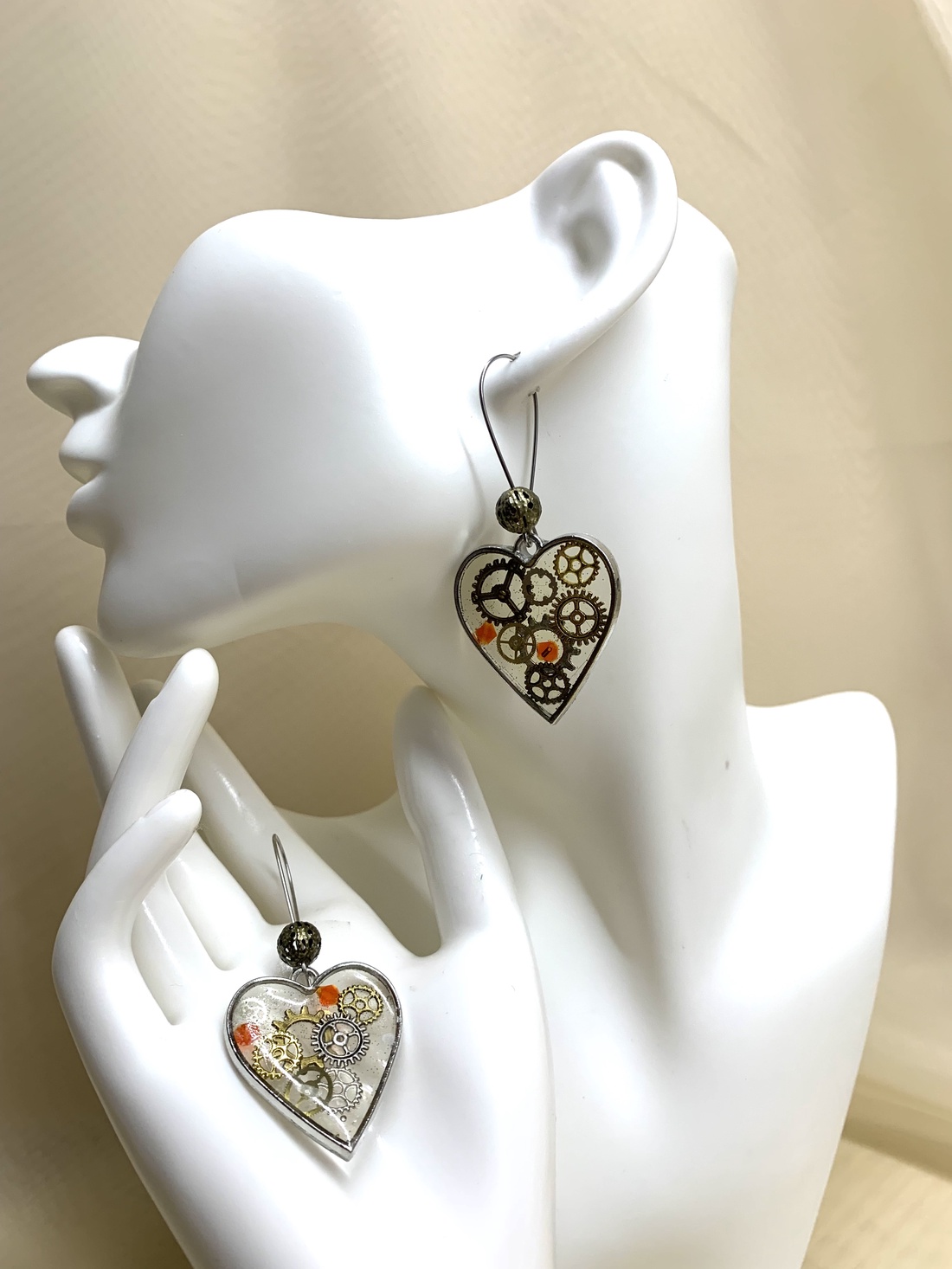   cercei handmade Steampunck  00121 - bijuterii - cercei lungi - Artynos.ro