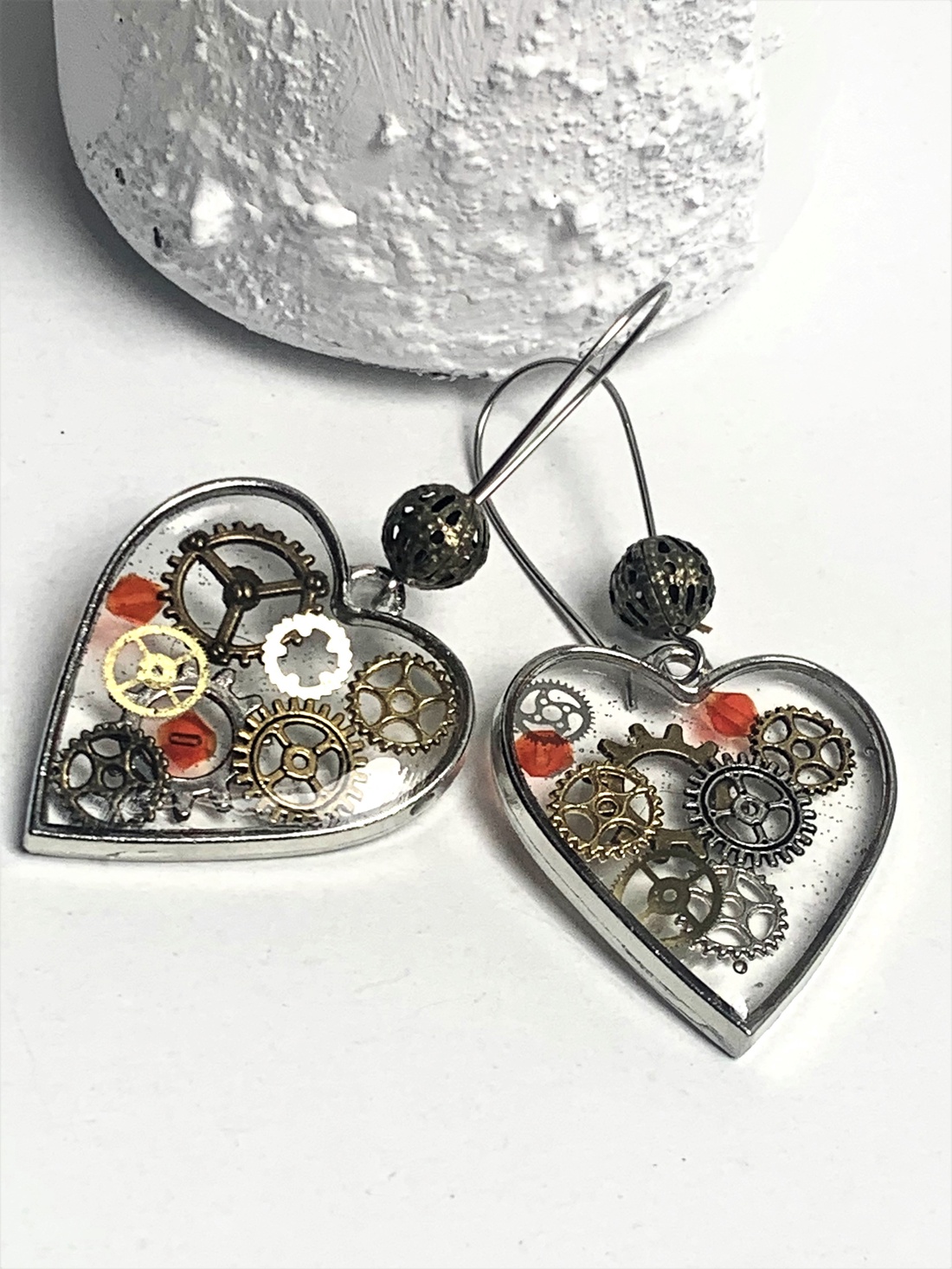   cercei handmade Steampunck  00121 - bijuterii - cercei lungi - Artynos.ro