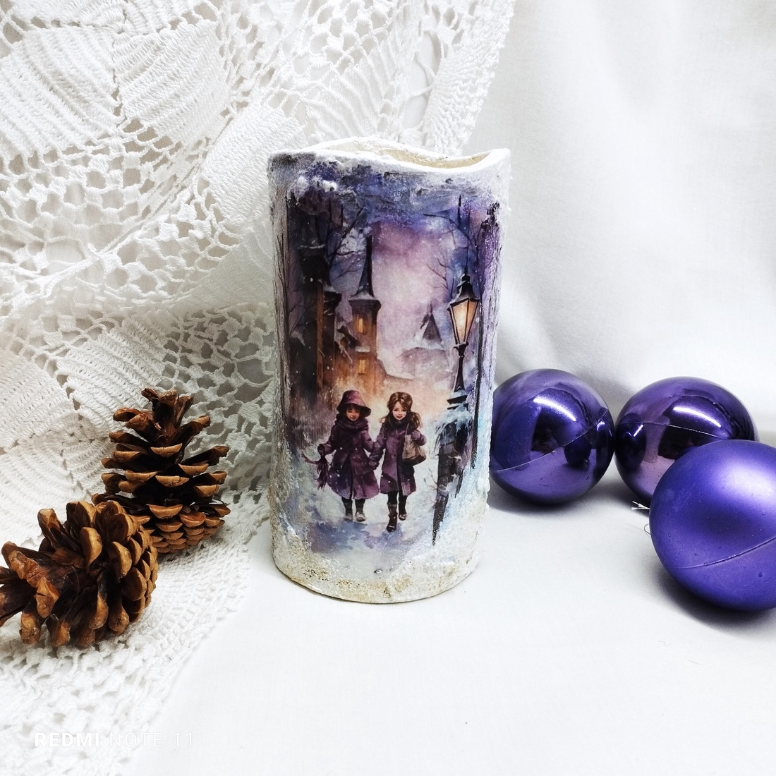 Suport lumanare decorat manual 01106 -  - Artynos.ro