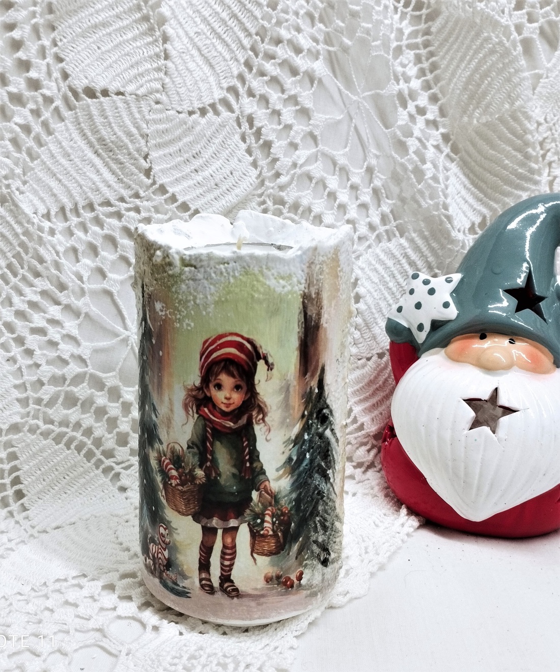 Suport lumanare decorat manual 01108 -  - Artynos.ro