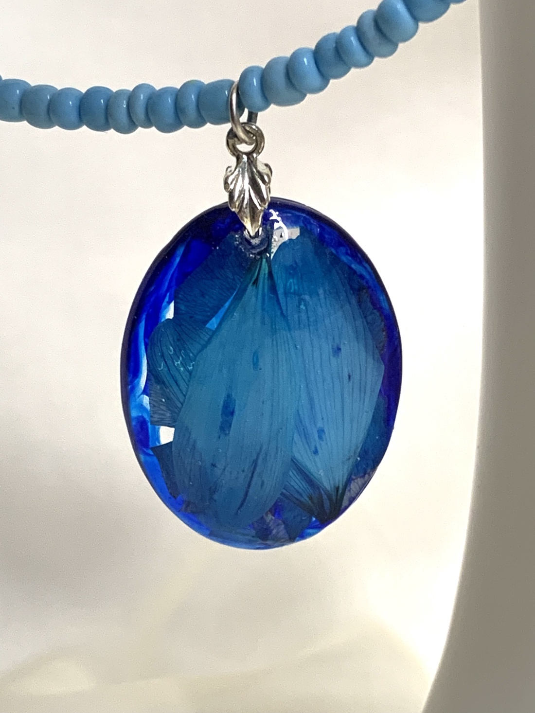 Colier-pandantiv cu flori naturale 01158 - bijuterii - coliere - coliere cu pandative - Artynos.ro