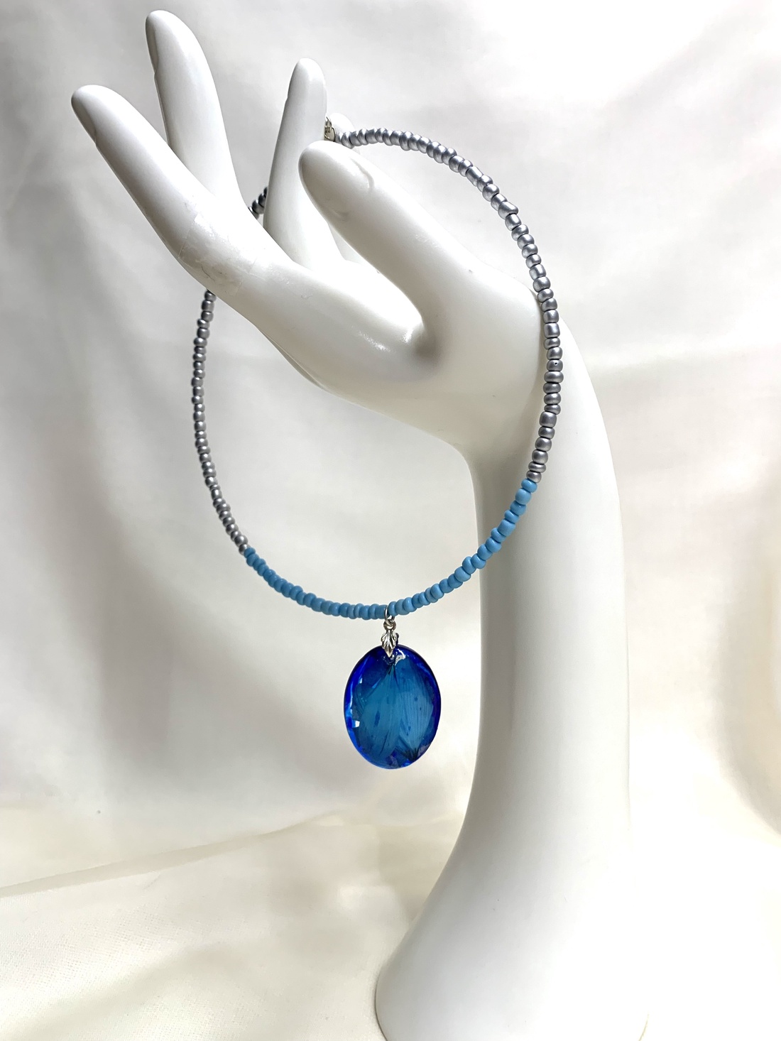 Colier-pandantiv cu flori naturale 01158 - bijuterii - coliere - coliere cu pandative - Artynos.ro