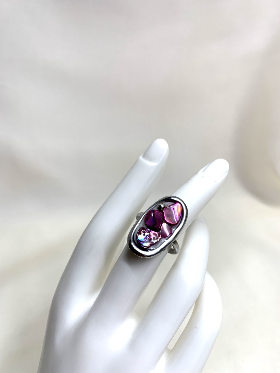 Inel cu scoici veritabile Abalone (Paua) 01163 - bijuterii - inele - inele cu figurine - Artynos.ro