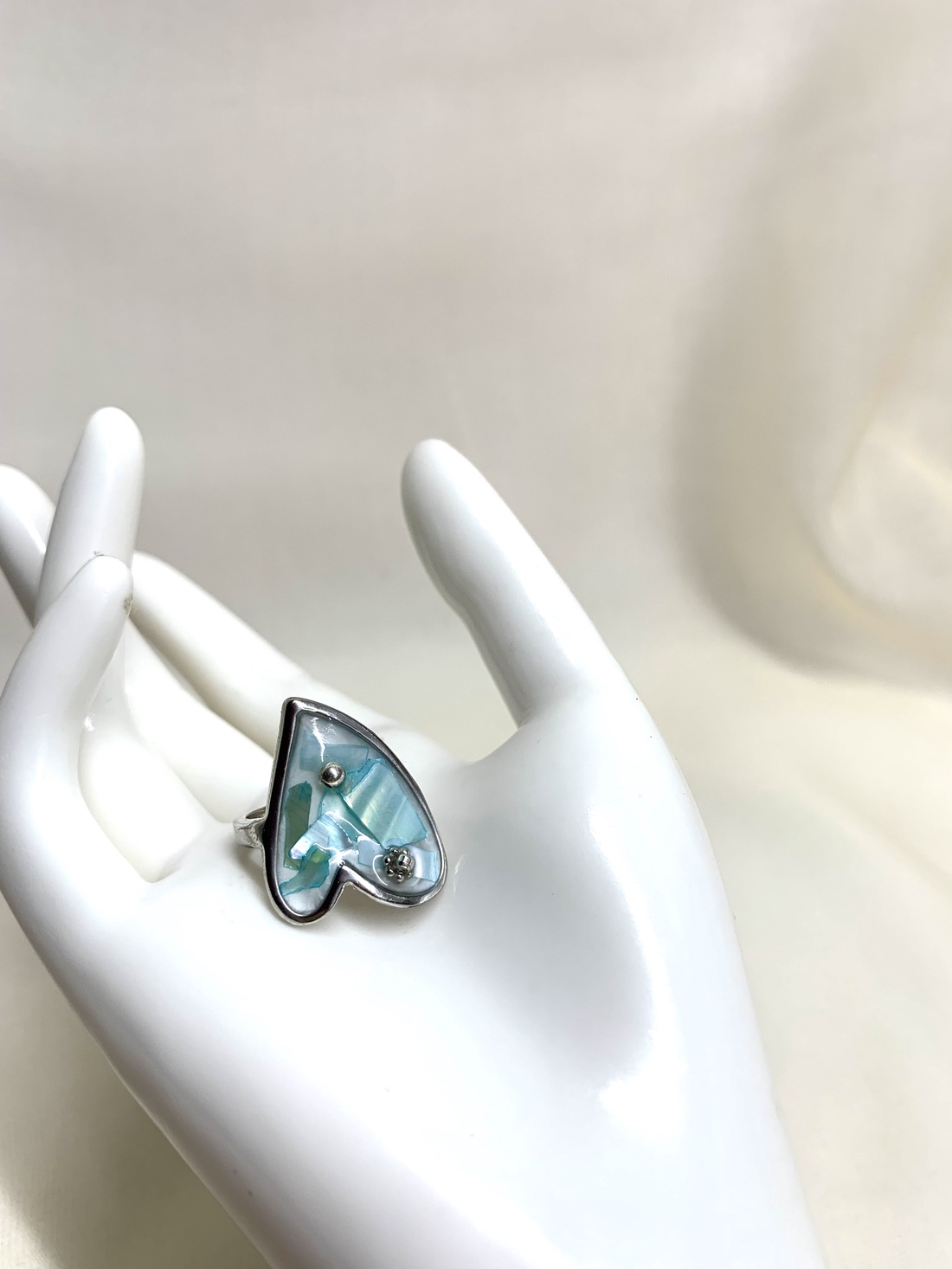 Inel cu scoici veritabile Abalone (Paua) 01167 - bijuterii - inele - inele cu figurine - Artynos.ro