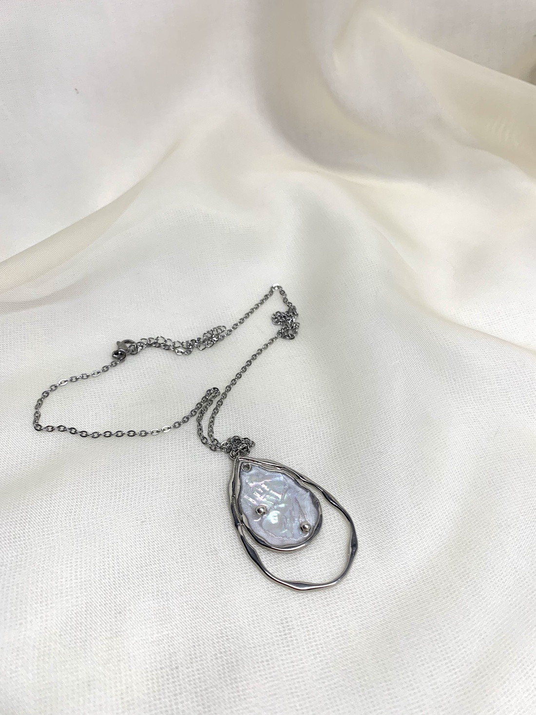 Colier -pandantiv cu scoici veritabile sidefate Abalone (Paua) 01171 -  - Artynos.ro