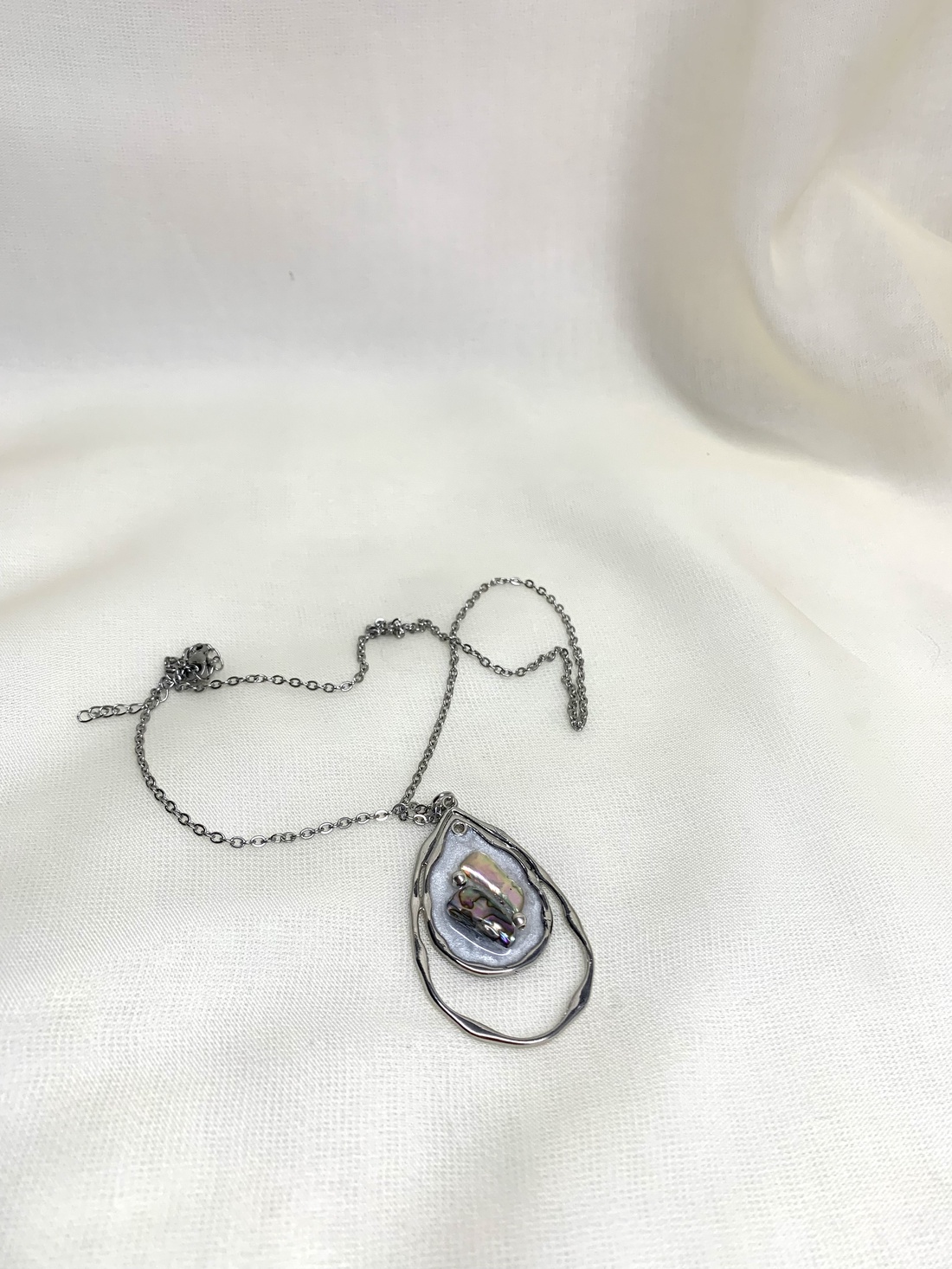 Colier -pandantiv cu scoici veritabile sidefate Abalone (Paua) 01172 -  - Artynos.ro