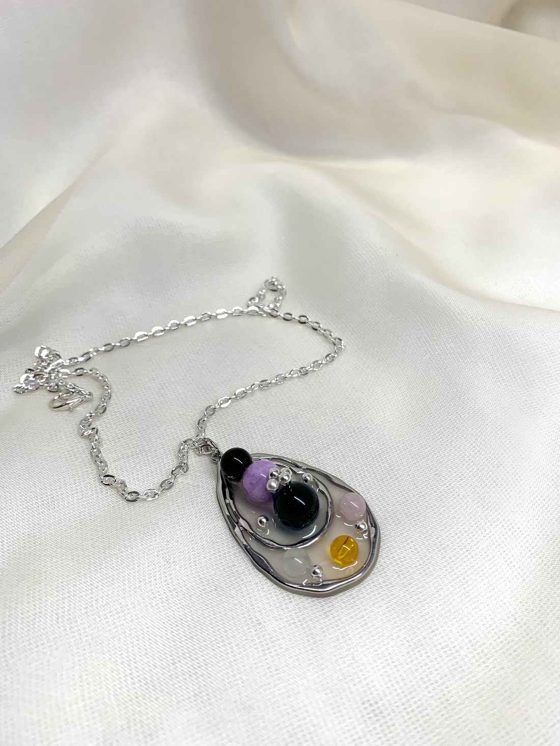 Colier -pandantiv cu pietre semipretioase 01173 -  - Artynos.ro