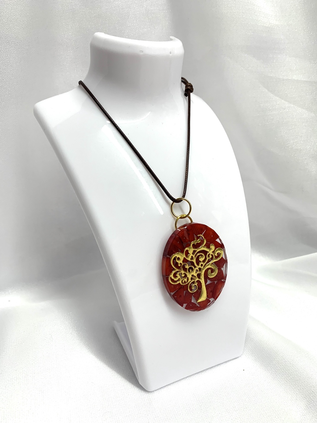  Colier cu pandantiv cu pietre semipretioase 01207 - bijuterii - coliere - coliere din pietre semiprețioase - Artynos.ro