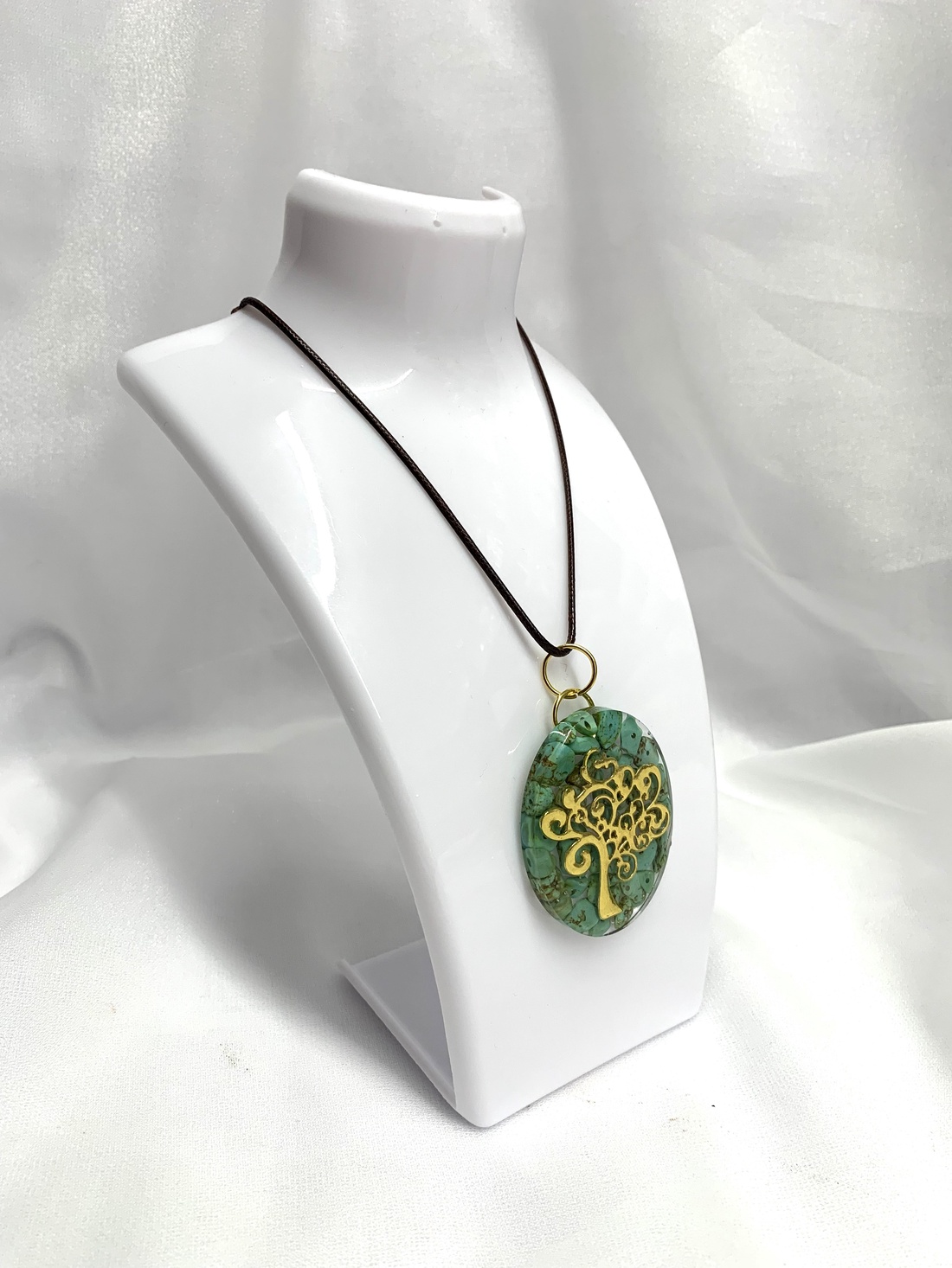 Colier-pandantiv cu pietre semipretioase 01209 - bijuterii - coliere - coliere din pietre semiprețioase - Artynos.ro