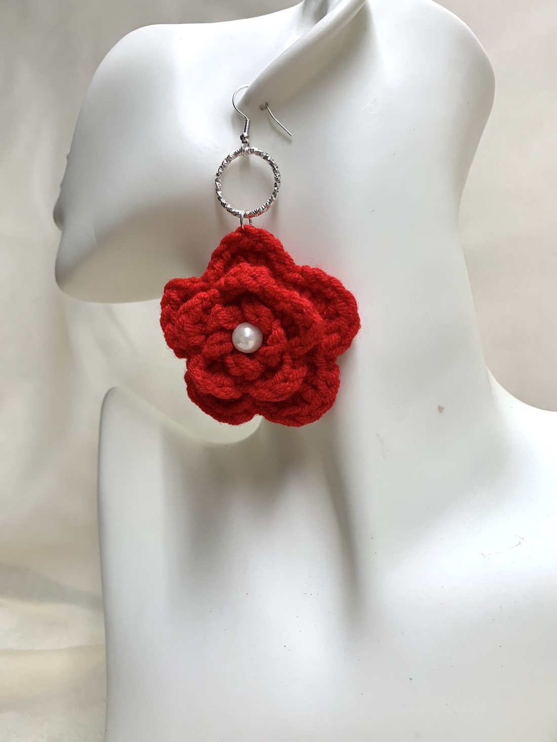 Cercei croșetați 01232 - bijuterii - cercei - cercei croșetați - Artynos.ro