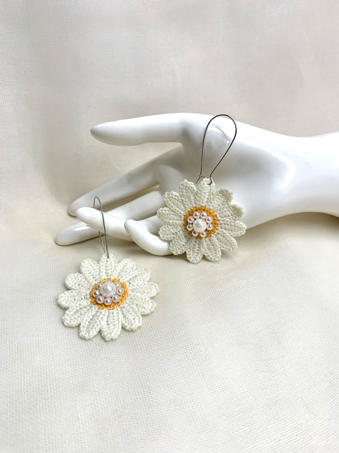 Cercei croșetați 01233 - bijuterii - cercei - cercei croșetați - Artynos.ro