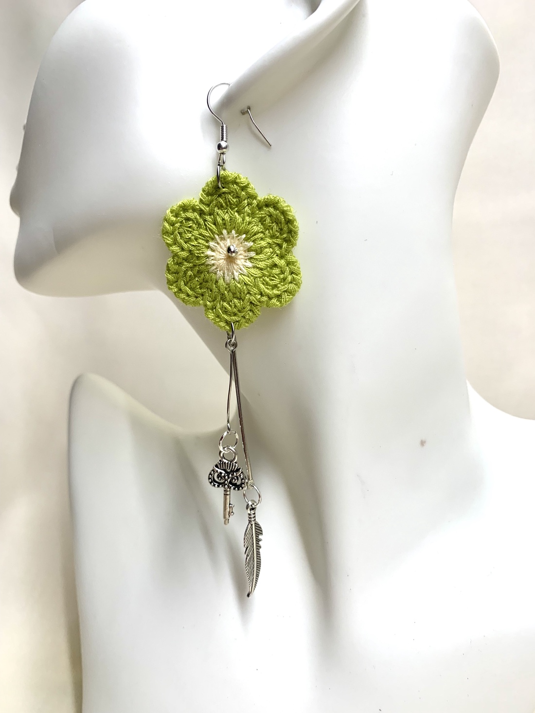 Cercei croșetați 01234 - bijuterii - cercei - cercei croșetați - Artynos.ro