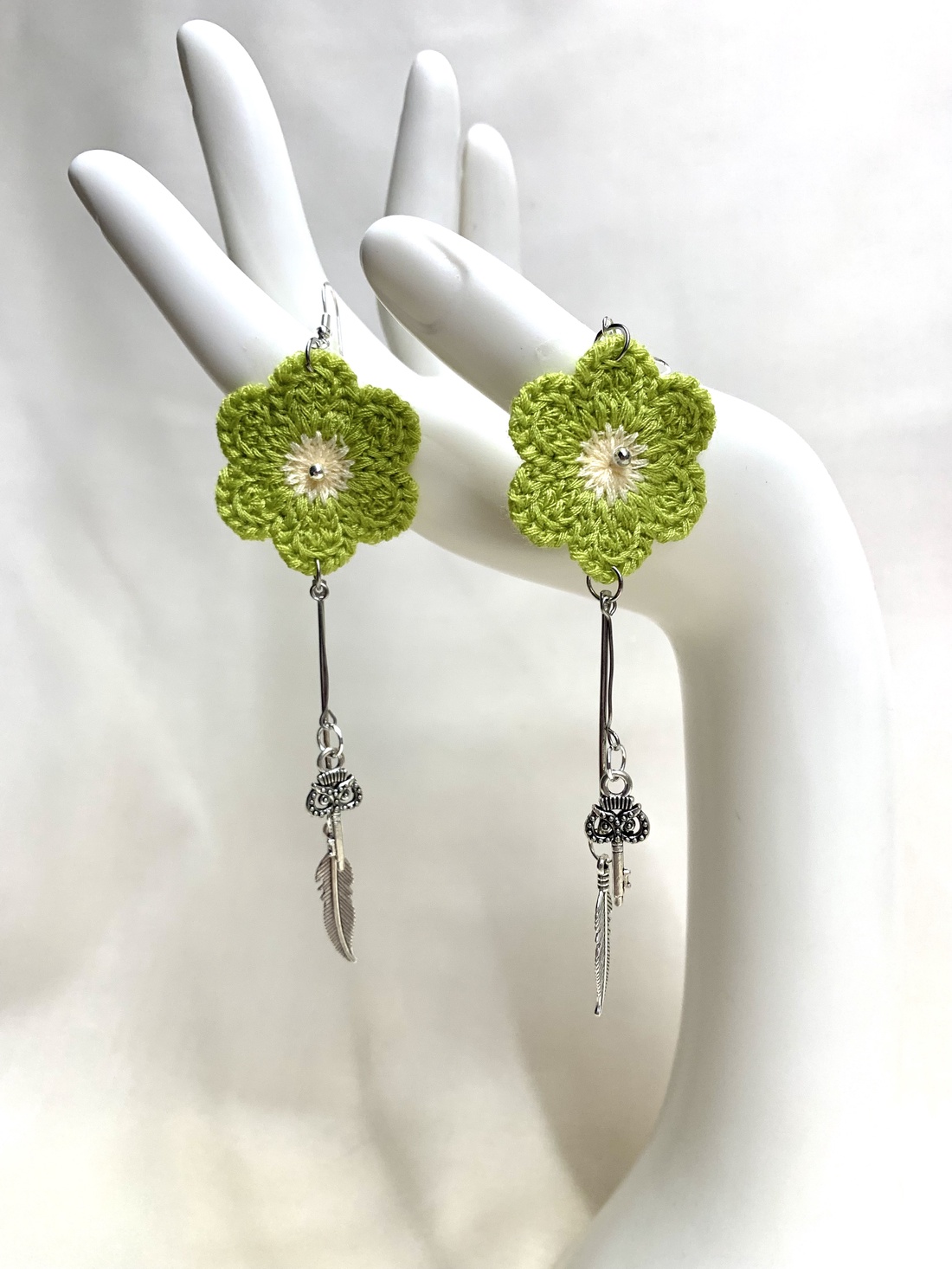 Cercei croșetați 01234 - bijuterii - cercei - cercei croșetați - Artynos.ro