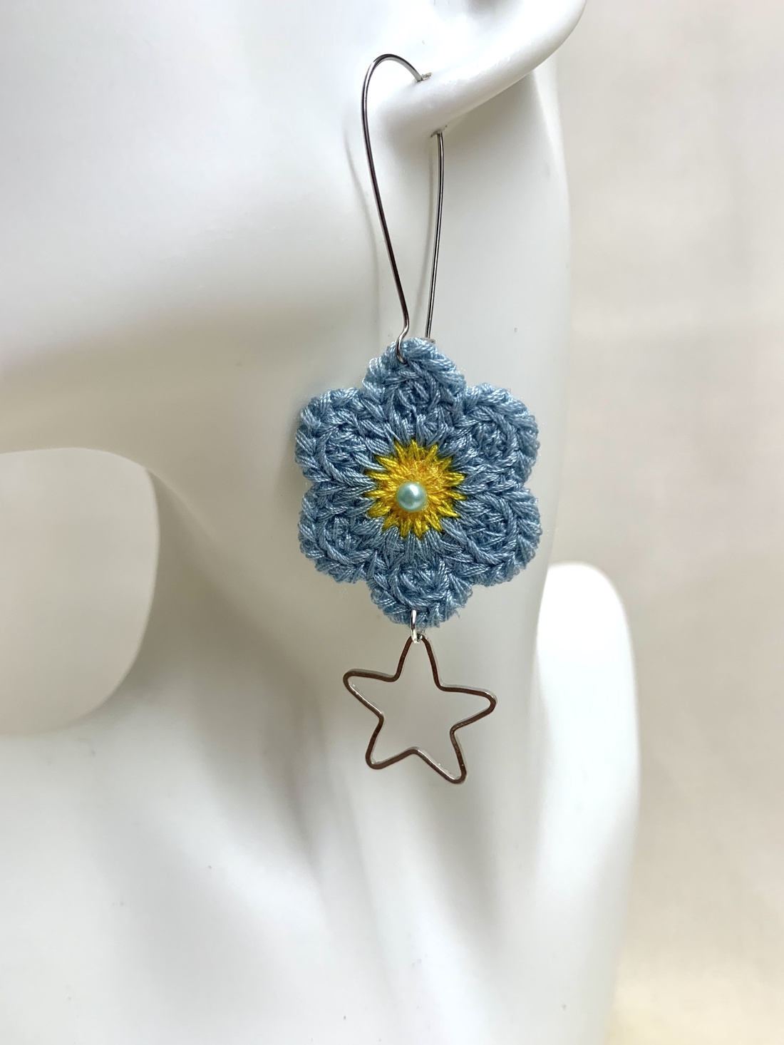 Cercei croșetați 01236 - bijuterii - cercei - cercei croșetați - Artynos.ro