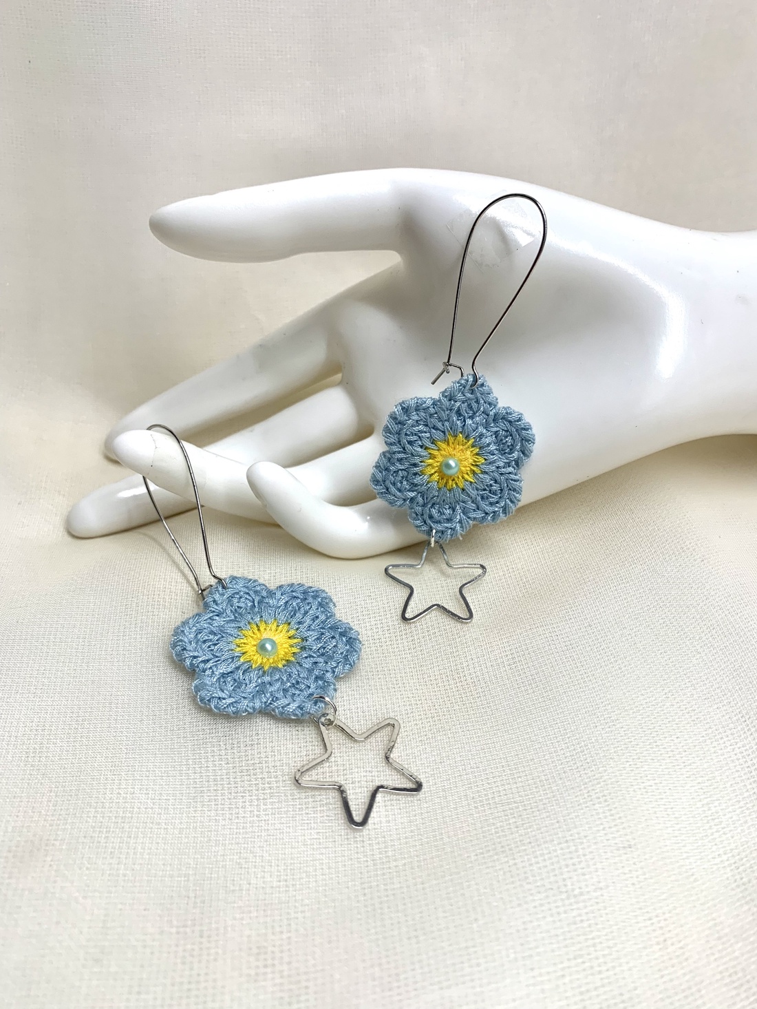 Cercei croșetați 01236 - bijuterii - cercei - cercei croșetați - Artynos.ro