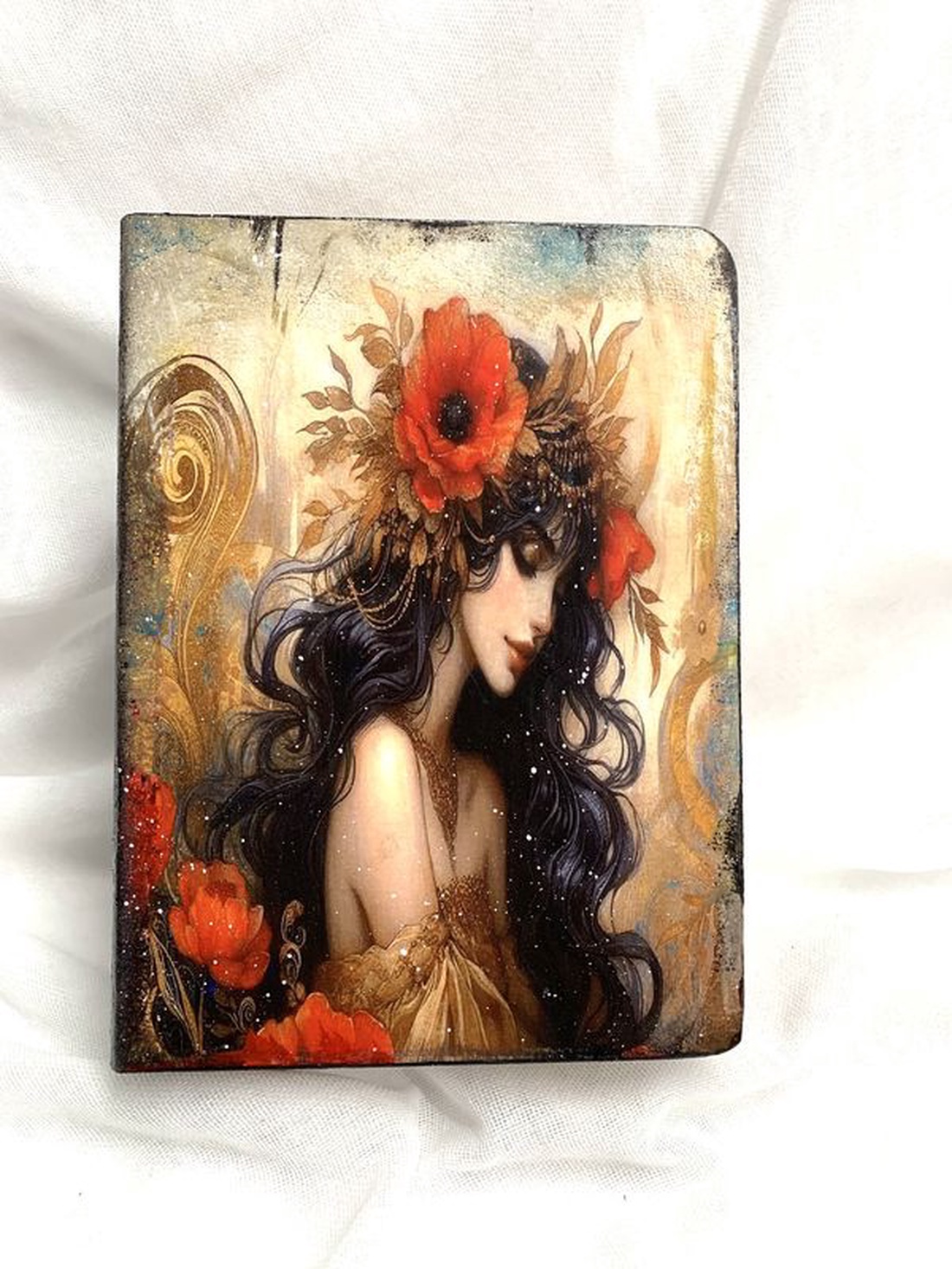 Cutie - caseta de bijuterii decorata manual 01272 - bijuterii - suporturi și cutii de bijuterii - cutii de bijuterii - Artynos.ro