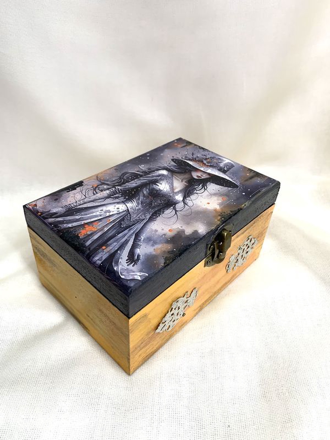 Cutie - caseta de bijuterii decorata manual 01281 - casă & stil de viață - set de cadou - Artynos.ro