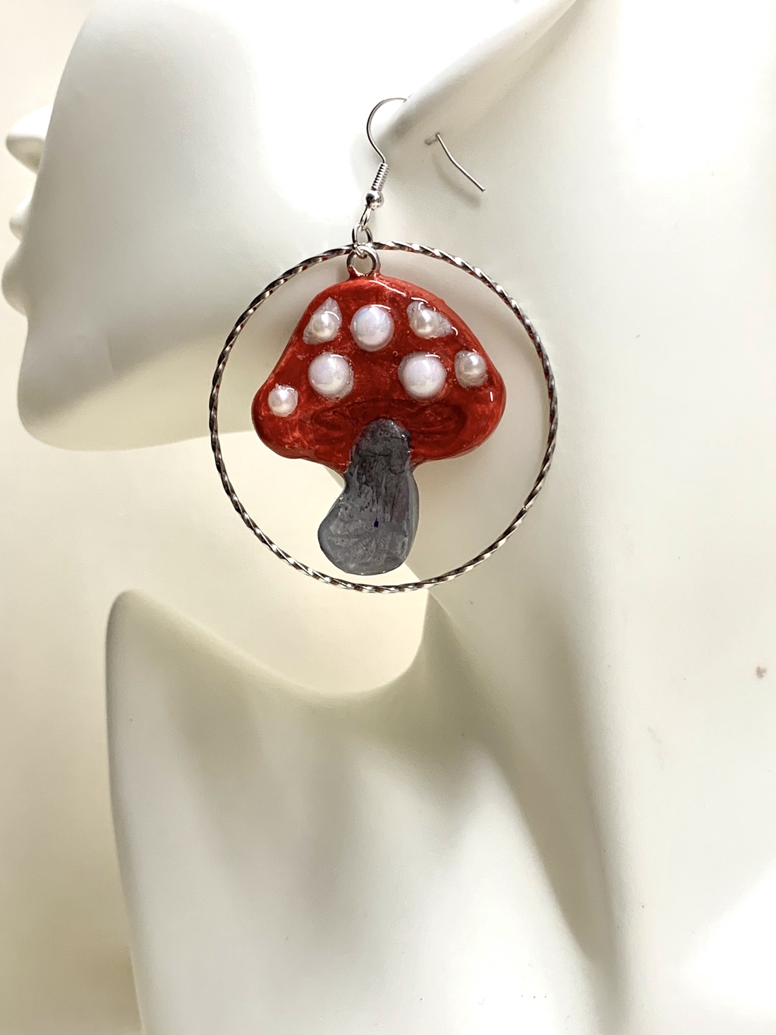 cercei ciupercuțe 01298 - bijuterii - cercei - cercei cu figurine - Artynos.ro