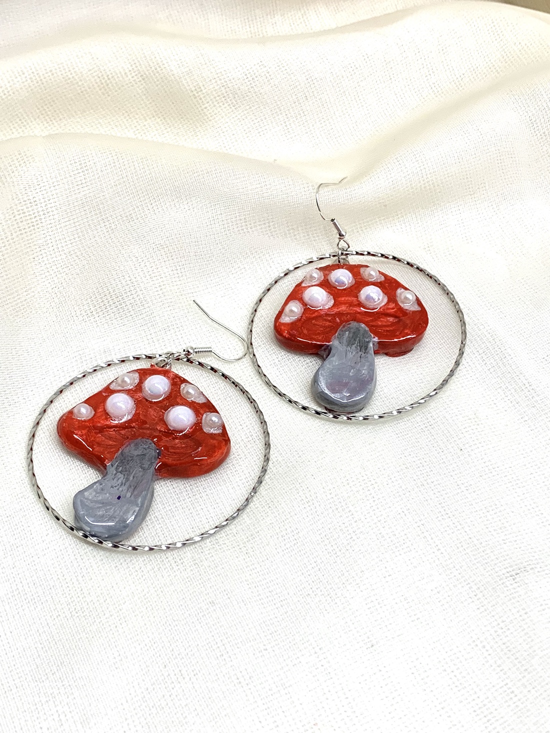 cercei ciupercuțe 01298 - bijuterii - cercei - cercei cu figurine - Artynos.ro