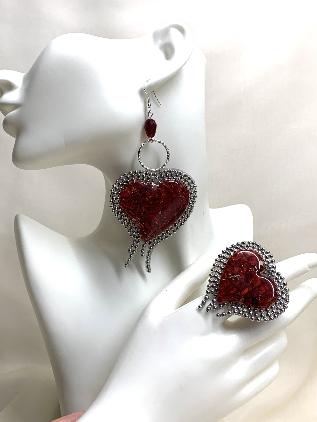 Set bijuterii cu Trandafiri 01321 - bijuterii - seturi de bijuterii - Artynos.ro