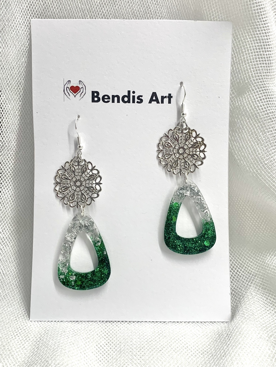  Cercei ocazii speciale 01327 - bijuterii - cercei - cercei din rășină - Artynos.ro