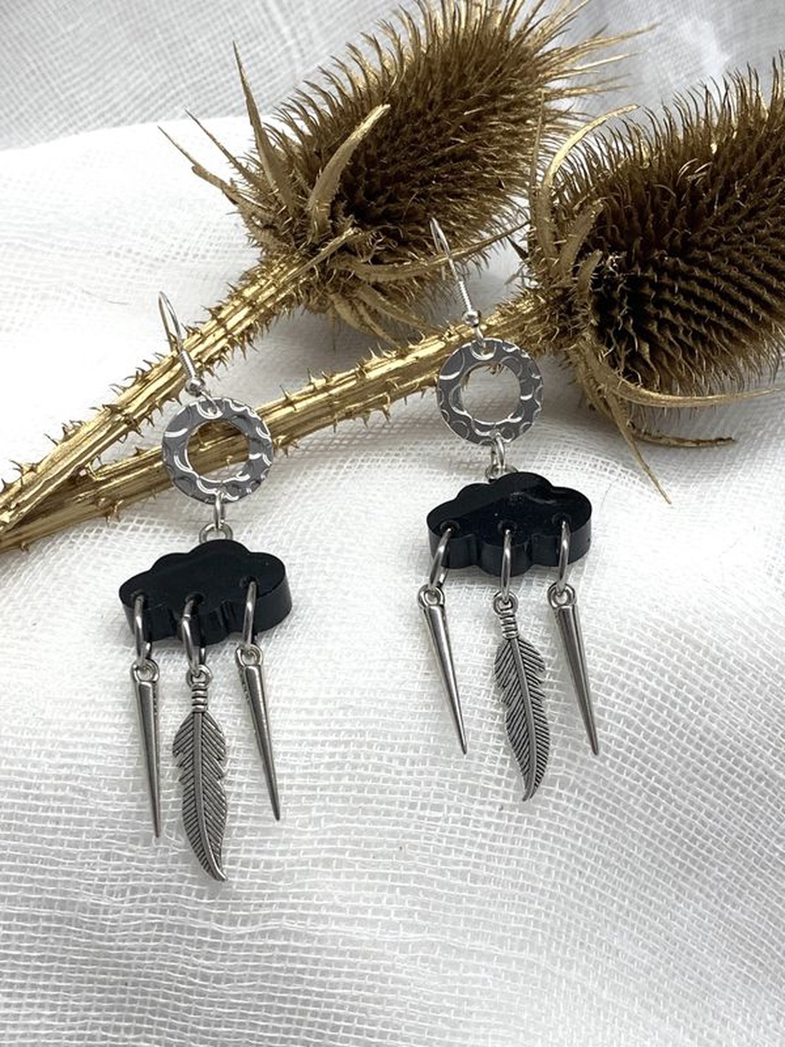 Cercei handmade din rasina 01329 - bijuterii - cercei - cercei din rășină - Artynos.ro