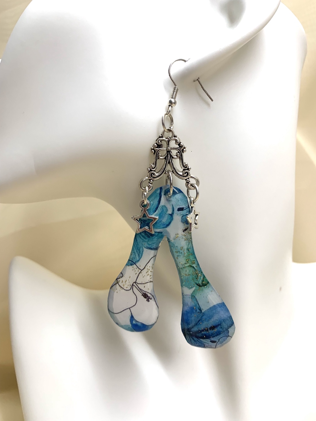 cercei-cadouri pentru femei 01354 - bijuterii - cercei - cercei din rășină - Artynos.ro