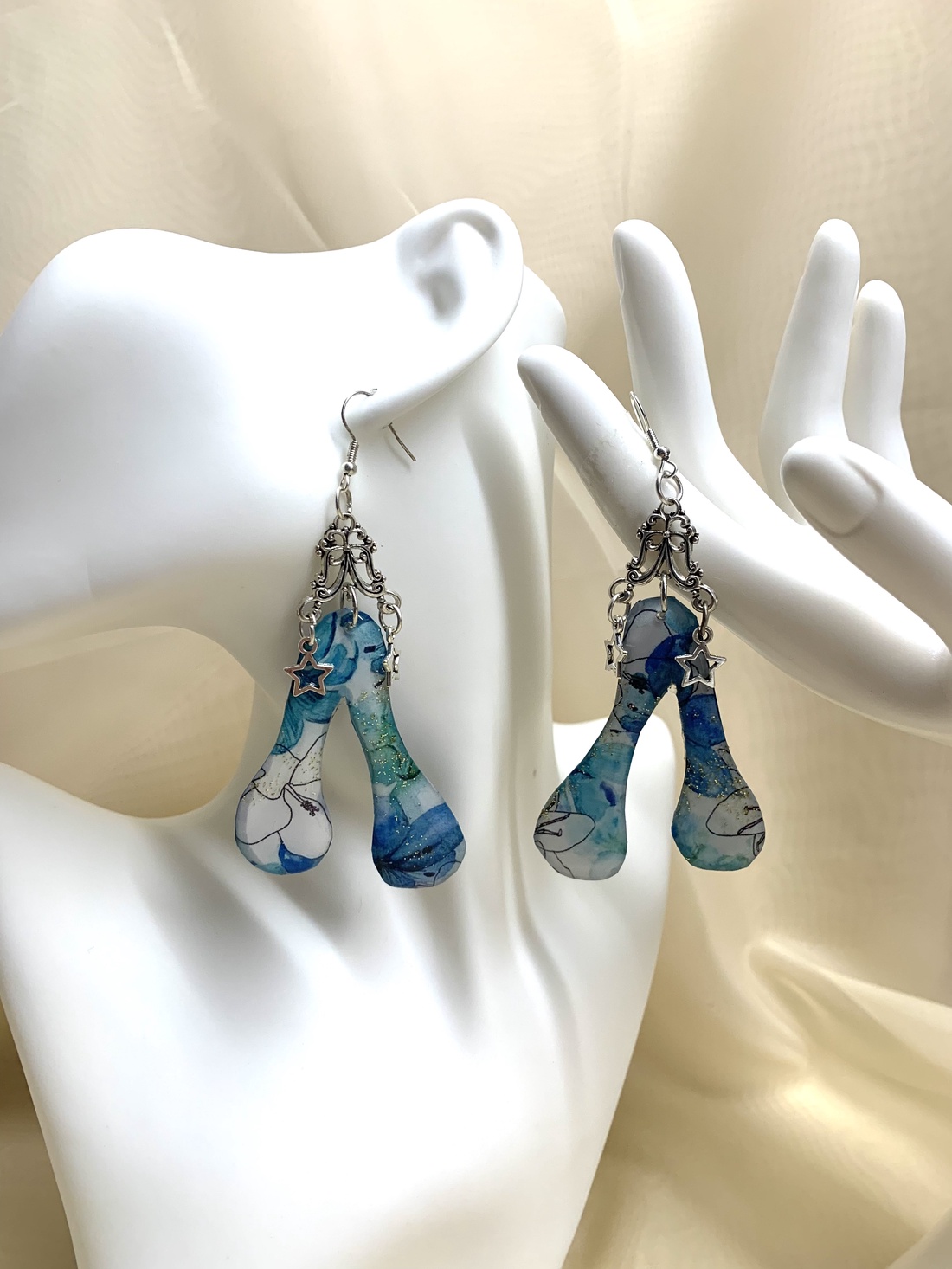 cercei-cadouri pentru femei 01354 - bijuterii - cercei - cercei din rășină - Artynos.ro