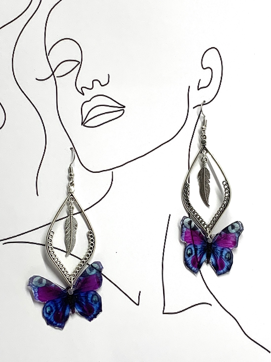 cercei-cadouri pentru femei 01357  - bijuterii - cercei - cercei din rășină - Artynos.ro