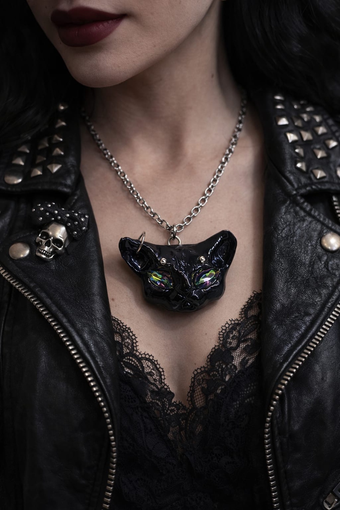 Broșă -pisică-cadouri femei 01305 - bijuterii - broșe - Artynos.ro