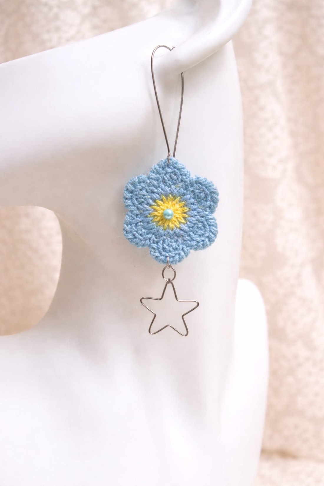 Cercei croșetați 01236 - bijuterii - cercei - cercei croșetați - Artynos.ro