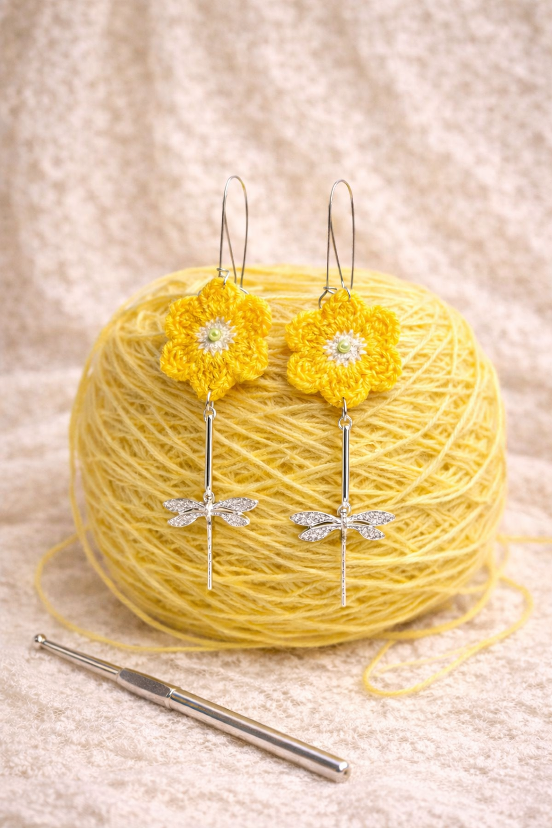 Cercei croșetați 01235 - bijuterii - cercei - cercei croșetați - Artynos.ro