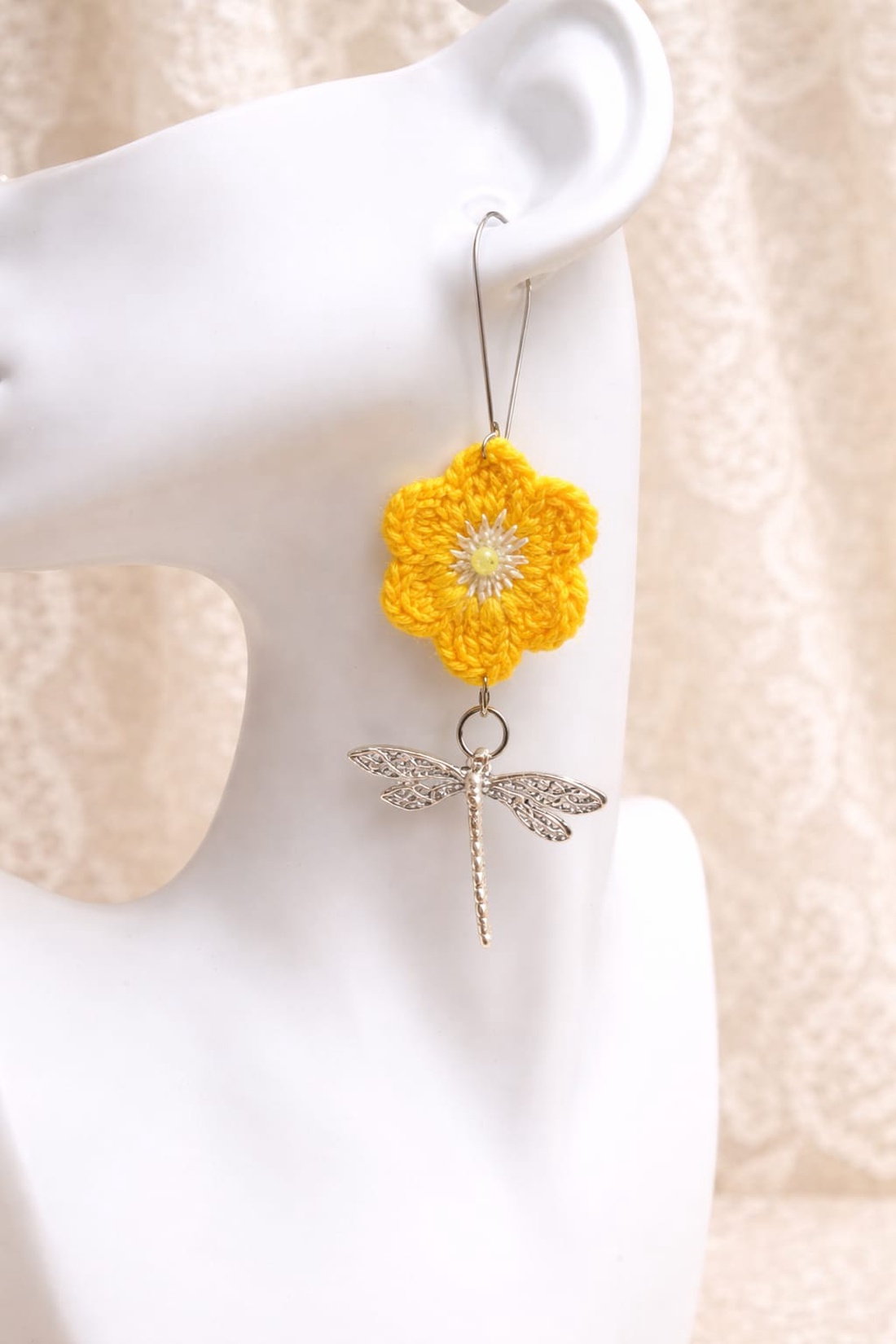 Cercei croșetați 01235 - bijuterii - cercei - cercei croșetați - Artynos.ro