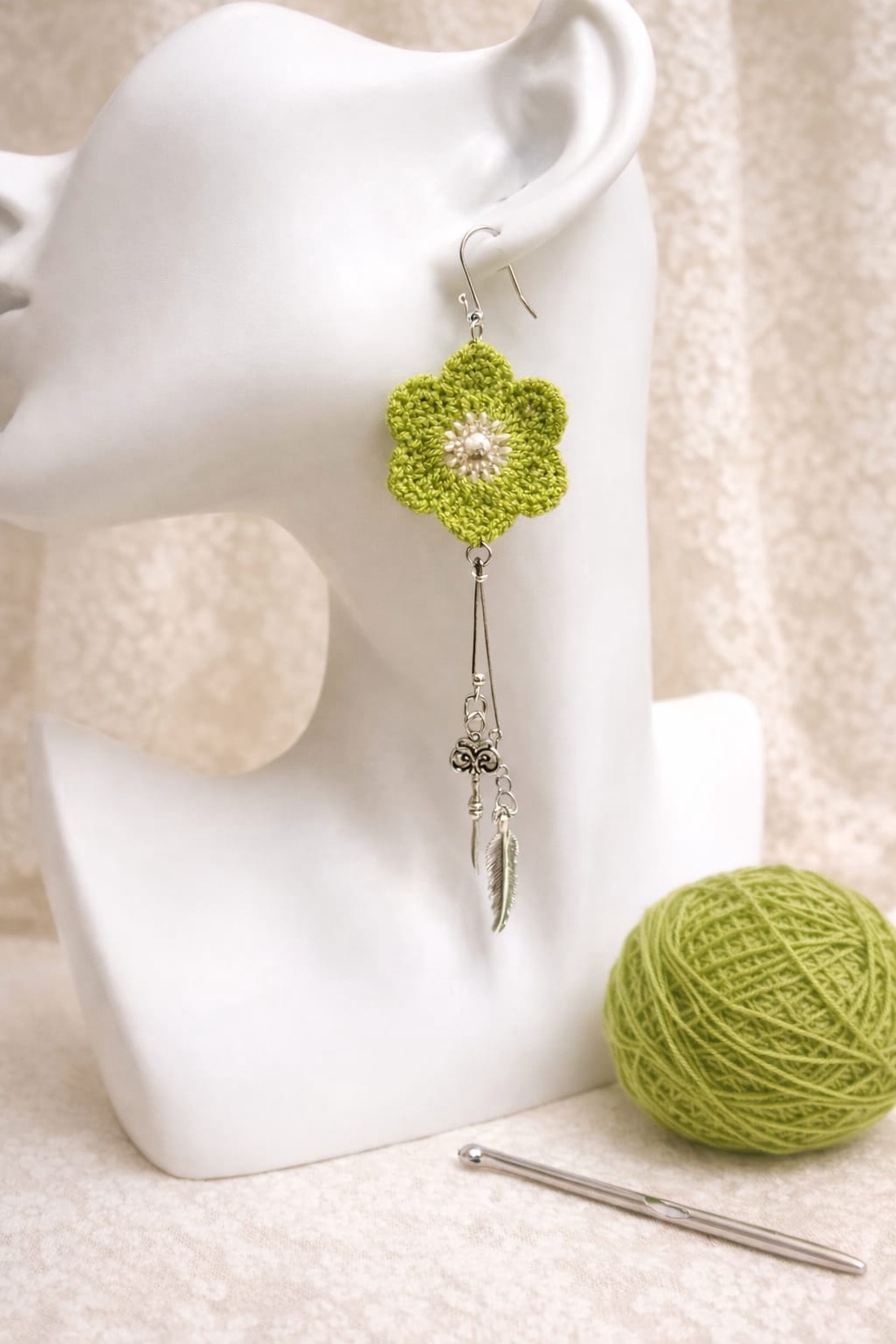 Cercei croșetați 01234 - bijuterii - cercei - cercei croșetați - Artynos.ro