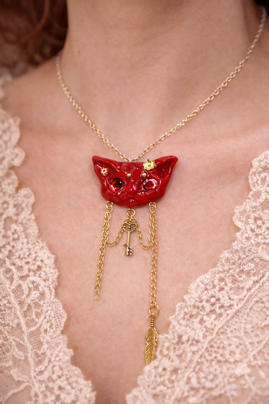 Broșă pisică-cadouri femei 01368 - bijuterii - broșe - Artynos.ro