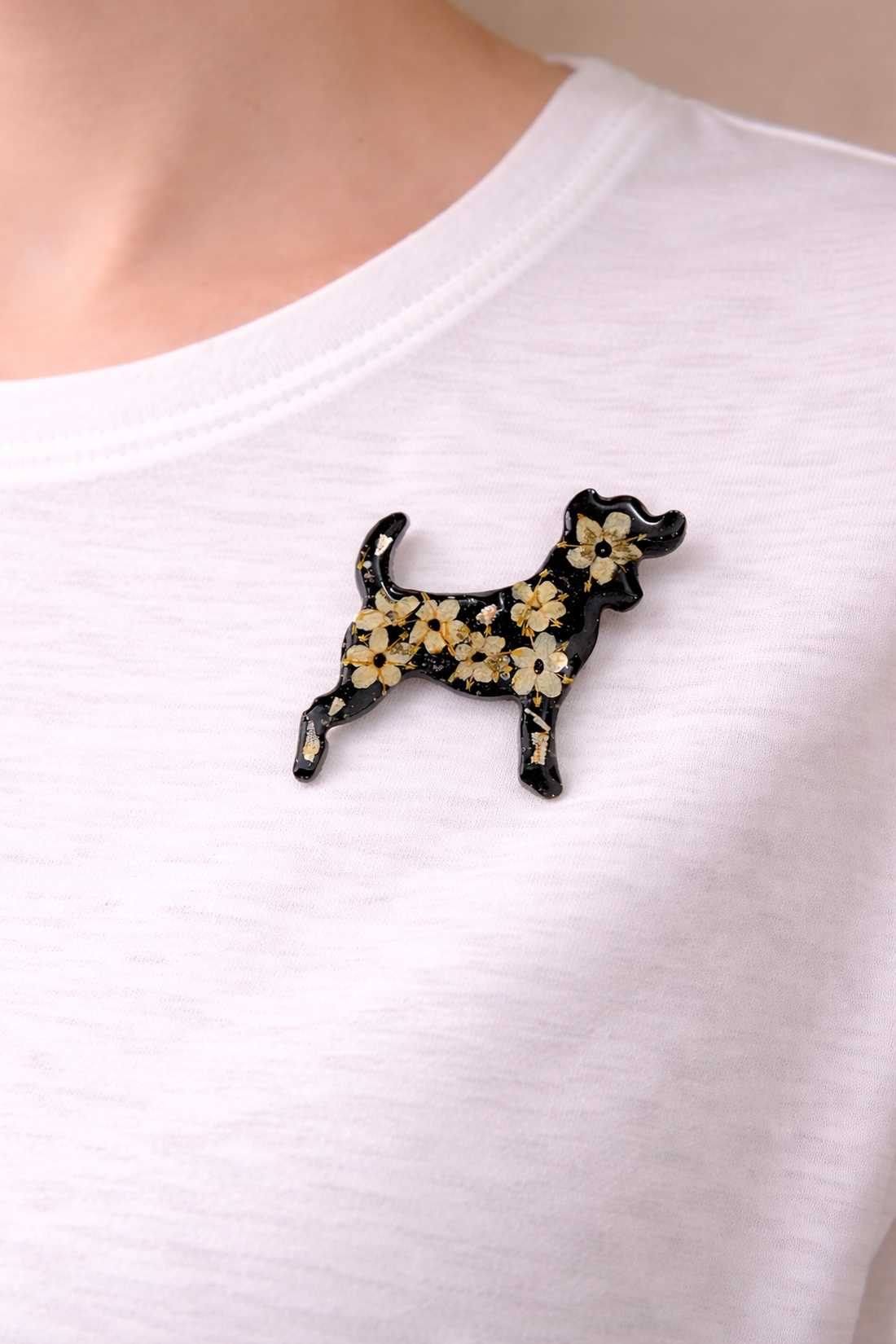 Broșă cățel-cadouri femei 01369 - bijuterii - broșe - Artynos.ro