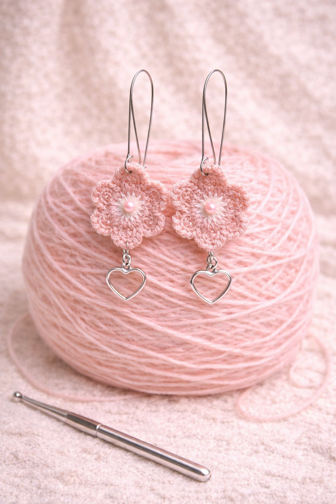 Cercei croșetați 01370 - bijuterii - cercei - cercei croșetați - Artynos.ro