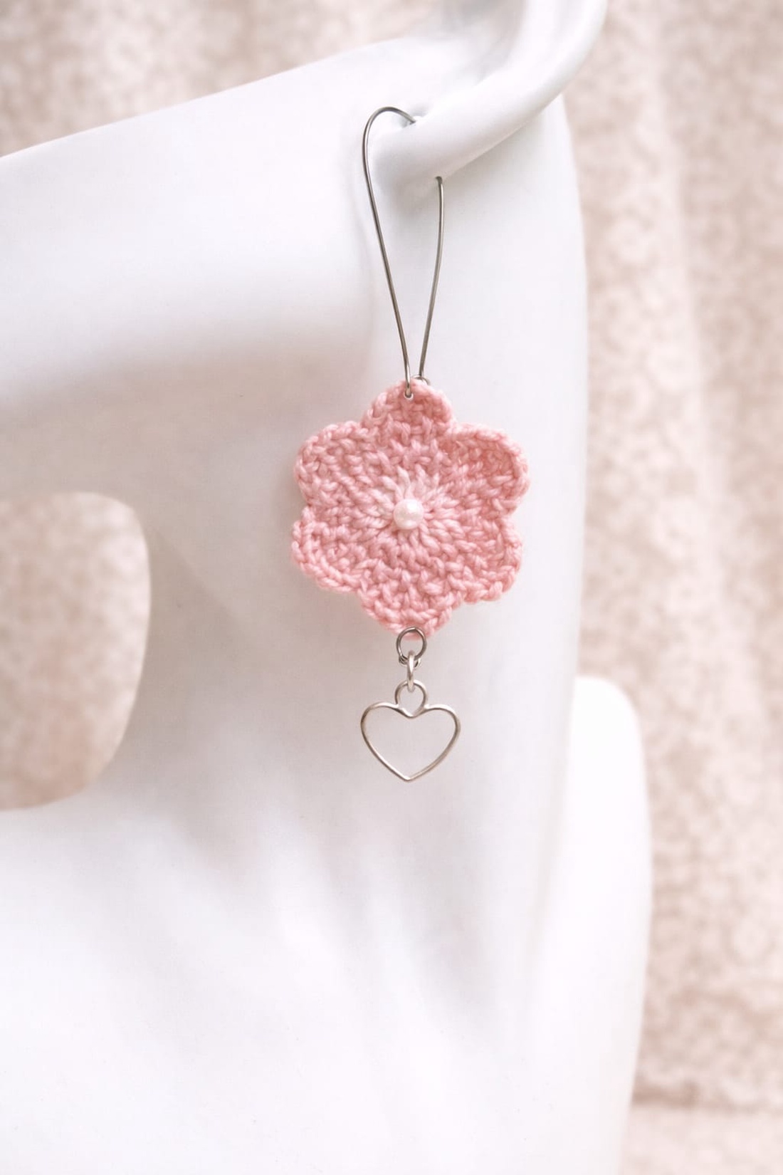 Cercei croșetați 01370 - bijuterii - cercei - cercei croșetați - Artynos.ro