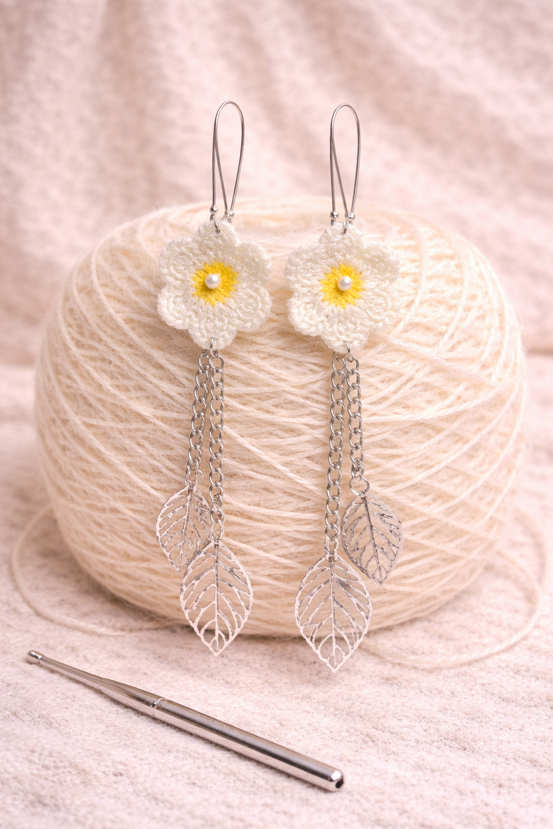 Cercei croșetați 01371 - bijuterii - cercei - cercei croșetați - Artynos.ro